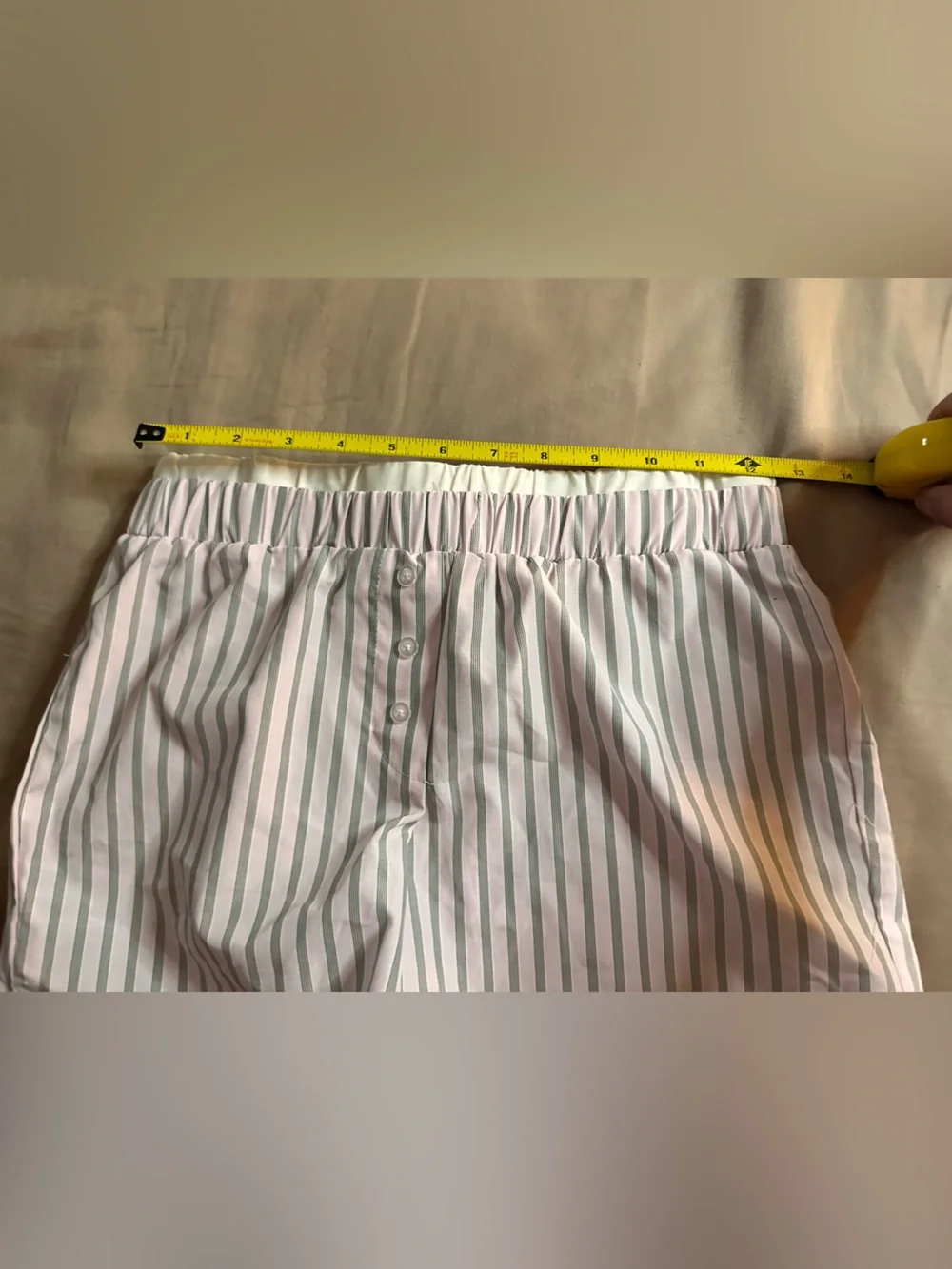 art class | Pink Striped Pajama Shorts / Girl Boxer Shorts | 10/12 youth